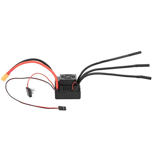 ZLXHDL RC Car Brushless ESC, 80a Wasserdichter Bürstenloser ESC, Elektrischer Geschwindigkeitsregler, Zubehör Für 1/8 Ferngesteuertes Auto(XT60) von ZLXHDL