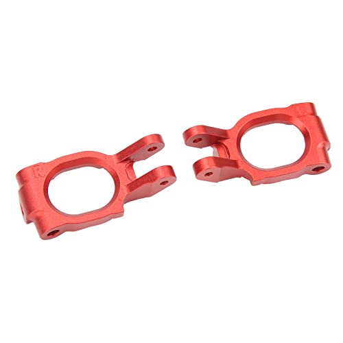 ZLXHDL RC Car Caster Block, 2-teiliger Hochfester Caster Block aus Aluminiumlegierung Mit C-Nabe, Kompatibel Für LOSI Hammer Rey 1/10 Fernbedienungsauto(Rot) von ZLXHDL