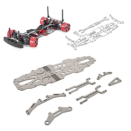 ZLXHDL RC -Chassis, 12,9 x 3,4 Zoll hoher Flexibilität Kohlefaser RC -Chassis RC -Auto -Chassis -Platte, RC -Auto -Kit for SNRC R3G 1:10 RC Station Wagon (Silber SSG) von ZLXHDL