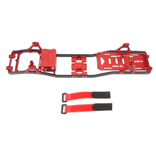 ZLXHDL RC -Chassis, Kohlefaser -RC -Chassis RC -Chassis -Rahmenradstandsrahmen -Rahmenstrahlzubehör, RC -Auto -Kit for SCX10 1/10 (Rot) von ZLXHDL