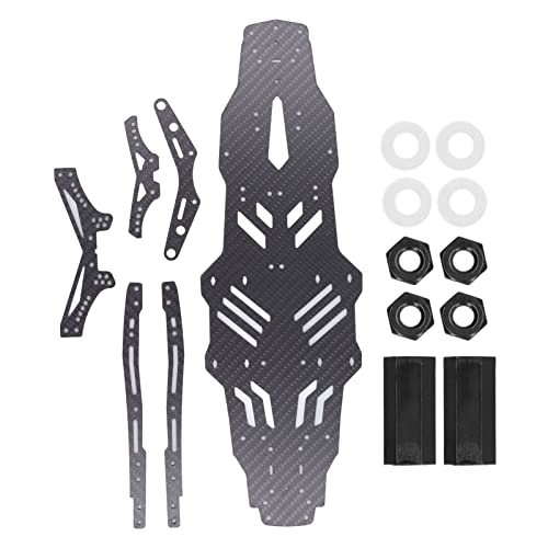 ZLXHDL RC Drift Car Chassis, 1/10 RC Car Carbon Fiber RC Bottom Chassis Plate CNC-Bearbeitung Flexibles Steifes RC Chassis Für 1/10 RC Drift Cars von ZLXHDL