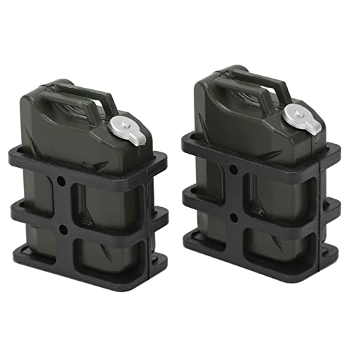 ZLXHDL RC Kraftstofftank, RC-Car-Mini-Ölkanister, Simulierter Kraftstofftank für 1/8 und 1/10 RC-Crawler, Attraktives und Hochwertiges RC-Auto-Dekorationszubehör (Dunkelgrün) von ZLXHDL