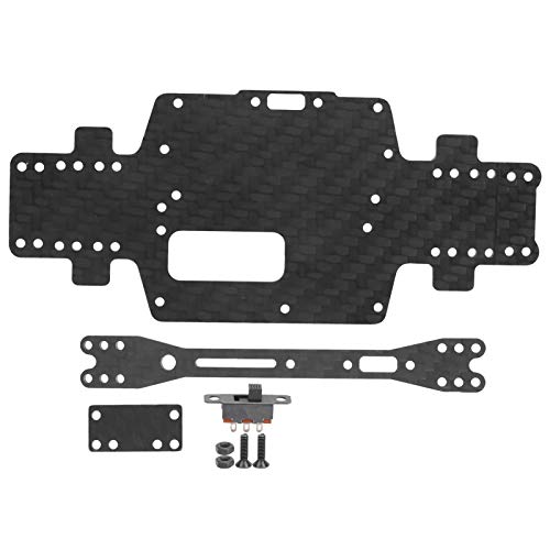 ZLXHDL Rc-Zubehör 5 Zoll x 2,2 Zoll schwarzes Kohlefaser-Chassis für ferngesteuertes Auto for WLtoys K969/K979/K989/K999/P929/P939 1/28 von ZLXHDL