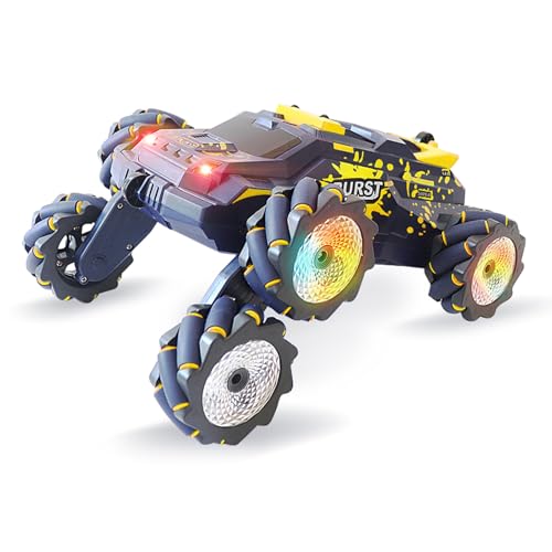 ZLXHDL Telecomanta 4x4 -Maschine, professionelles RC -Auto mit LED -Leuchten, Musik und Spray, fortschrittliche Gestischenkontrolle und Fernbedienung, ideal für Drifts, Rennen und Stunts (-1) von ZLXHDL