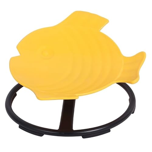 Sensory Balance Swivel Chair for Kids, Sensorischer Stuhl Autismus Sensorische Produkte ，360° Spinning Seat, Sensory Spin Chair Seat for Training Body Coordination,belastbar bis 100 kg(Yellow) von ZLXHFFH