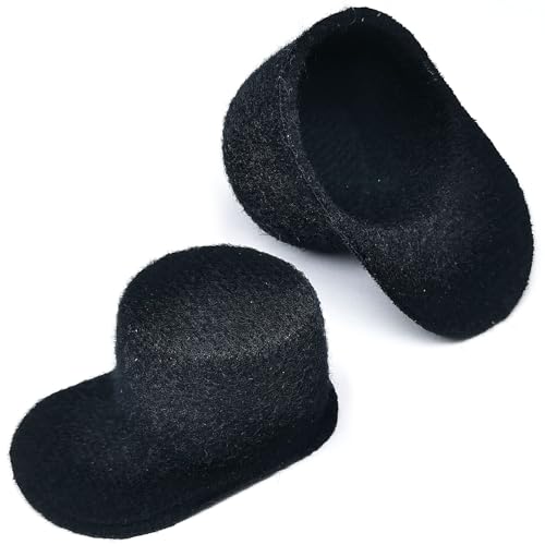 Miniatur-Baseballkappen, Mini-Dekorationshüte zum Basteln, Puppenzubehör (5 cm x 3 cm x 2 cm, schwarz), 4 Stück von ZLYY