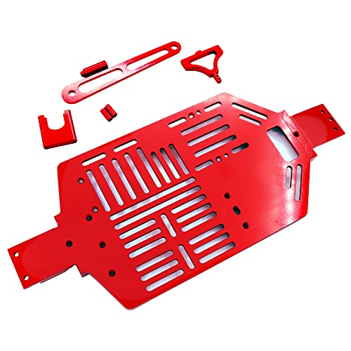 CNC-Aluminium-Chassisplatte, Upgrade-Teil passend für SG1603 SG1604 UD1601 UD1602 1/16 RC Car Racing Main Chassis (rot) von ZLiT