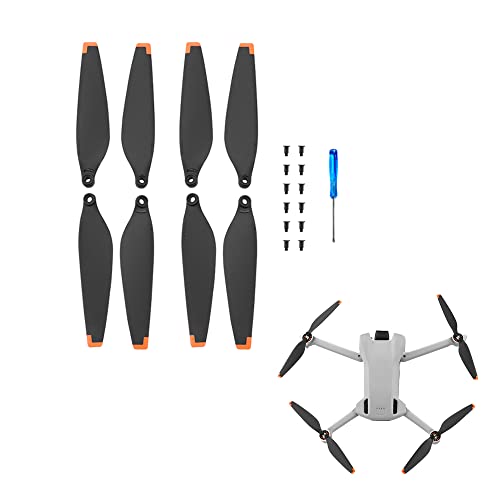 Mini 3 Propellerblätter, Schnellverschluss-Propellerblätter für DJI Mini 3 Klingen, Ersatzzubehör (orange, 2 Paar) von ZLiT