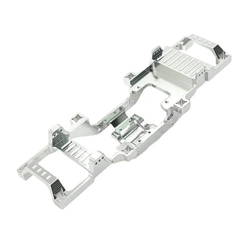 Upgrades Metallrahmen Chassis Rahmen Vorderachse Lenkstange Servo Spurstange Chassis Befestigung Spurstange Ersatzteile passend für FMS 1/24 Power Wagon FCX24 RC Car (Silberrahmen Chassis Frame) von ZLiT
