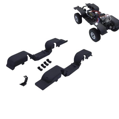 ZLiT Für FMS FCX24 K5 RC Kotflügel, Nylon RC Auto Kotflügelverbreiterungen Kotflügelklappen Kotflügel für FMS 1:24 FCX24 K5 RC Auto (schwarz) von ZLiT