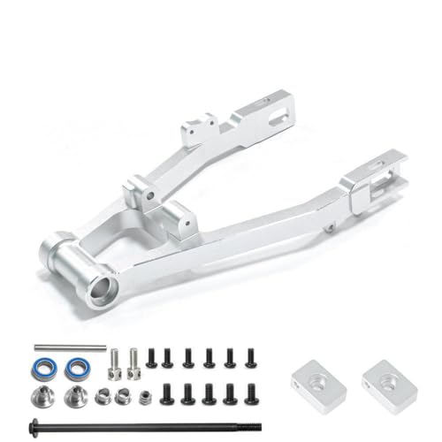 ZLiT Für LOSI 1/4 Promoto-MX Hinterschwingarm, Hinterradsitz aus Aluminiumlegierung für LOSI 1/4 Promoto-MX RC Auto (Silber) von ZLiT