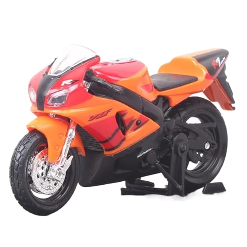 Motorrad-Modelle Kompatibel mit Yamaha YZF-R7 YZF-R6, Verhältnis 1:18, Fahrzeugnachbildung, Druckguss-Motorradmodell, Sportfahrrad, Mini-Version, Heim-Sammlung, Souvenir-Ornament, Geschenk(Orange) von ZMDALI