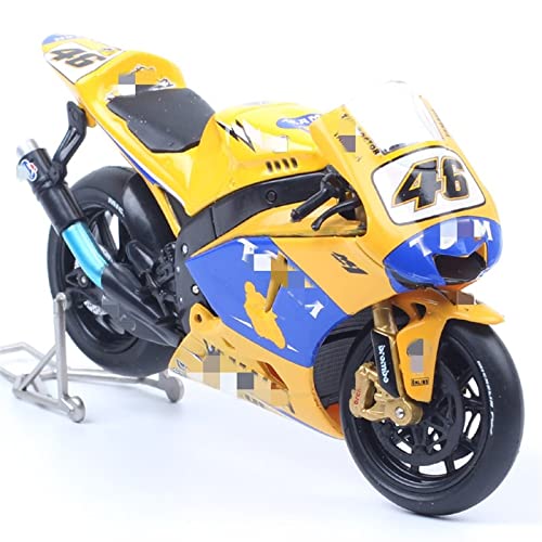 ZMDALI Kompatibel mit Yamaha YZR M1 2006 Fahrer #7 Carlos Checa 1/18 Maßstab Racing Motorrad Druckguss Miniatur Simulation Fahrzeug Replik(Blue) von ZMDALI