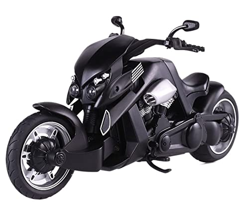 ZMDALI Motorrad-Modelle Kompatibel mit Yamaha V-Rex 1:12 Druckguss-Motorradmodell, Spielzeuggeschenk, Sportmotorrad-Nachbildung, Miniaturfahrzeug-Ornament Mit Ton Und Licht(Black) von ZMDALI