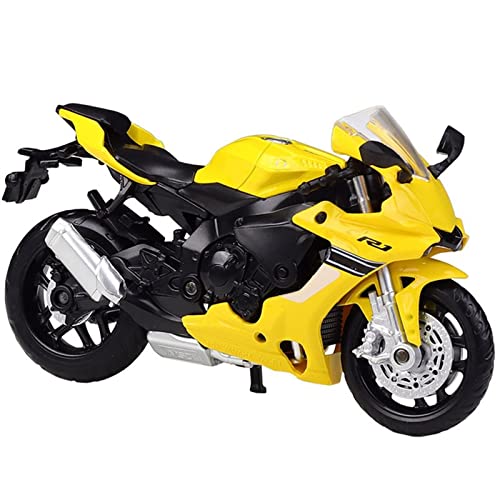 ZMDALI Motorrad-Modelle Kompatibel mit Yamaha YZF-R1 1:18 Legierungssimulationsauto Lokomotive Rennreplik Realistisches Motorradornament Sammler-Souvenirgeschenk Dekorierbar Mehrfarbig(Yellow) von ZMDALI