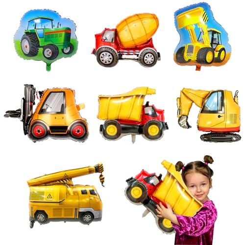 7 Stück Bagger Ballon XXL Bulldozer Luftballons Giant Radlader Folienballon Traktor Folie Riesenballon Konstruktion Luftballons für Jungen Auto-Thema Party Hochzeiten Abschluss Geburtstag Dekorationen 7 Stück Bagger Ballon XXL Bulldozer Luftballons Giant Radlader Folienballon Traktor Folie Riesenballon Konstruktion Luftballons für Jungen Auto-Thema Party Hochzeiten Abschluss Geburtstag Dekorationen von ZMDMAH