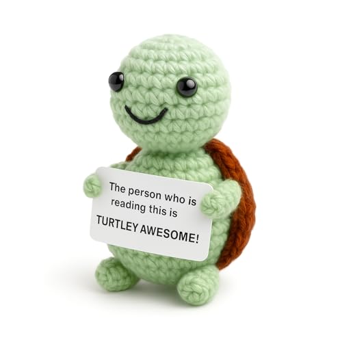 Mini Schildkröte Handgemacht Geschenk Glücksbringer Häkeln Turtle mit Spruchkarte für Aufmunterung Freundschaft Emotionale Unterstützung Positive Geschenke Schildkrötenfigur für Büro Zuhause Auto Mini Schildkröte Handgemacht Geschenk Glücksbringer Häkeln Turtle mit Spruchkarte für Aufmunterung Freundschaft Emotionale Unterstützung Positive Geschenke Schildkrötenfigur für Büro Zuhause Auto von ZMDMAH