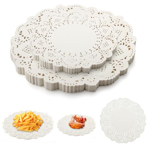 ZMDMAH 200pcs Tortenspitze, 100pcs 5.5 Zoll + 100pcs 7.5 Zoll Rund Lace Tortenpapier, Weiß Tassendeckchen, Tortenspitzen Klein Rund für Kuchen, Desserts, Brathähnchen ZMDMAH 200pcs Tortenspitze, 100pcs 5.5 Zoll + 100pcs 7.5 Zoll Rund Lace Tortenpapier, Weiß Tassendeckchen, Tortenspitzen Klein Rund für Kuchen, Desserts, Brathähnchen von ZMDMAH