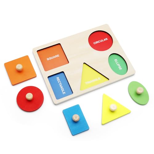 ZMDMAH Holzpuzzle Montessori Geometrisches Puzzle steckpuzzle Holz ab 1 Jahr Spielzeug zum Erlernen von Farben und Formen Lernspielzeug Geeignet für Babys Kleinkinder Kinder ZMDMAH Holzpuzzle Montessori Geometrisches Puzzle steckpuzzle Holz ab 1 Jahr Spielzeug zum Erlernen von Farben und Formen Lernspielzeug Geeignet für Babys Kleinkinder Kinder von ZMDMAH