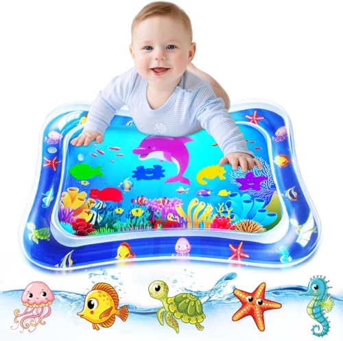 ZMLM Baby Bauch-Zeit Wassermatte: Kleinkind Spielzeug Geschenk Aktivität Spielmatte Aufblasbare sensorische Spielmatte Babys Belly Time Pat Indoor Kleines Pad für 3 6 9 Monate Neugeborenes Jungen von ZMLM