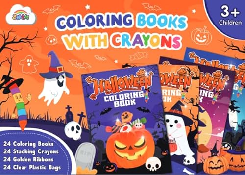 ZMLM Mini-Malbücher für Halloween, Partytütenfüller, Großpackung Gastgeschenke, Geburtstagsgeschenke und Klassenzimmer-Belohnungen für Kinder, Halloween-Partytütenfüller ZMLM Mini-Malbücher für Halloween, Partytütenfüller, Großpackung Gastgeschenke, Geburtstagsgeschenke und Klassenzimmer-Belohnungen für Kinder, Halloween-Partytütenfüller von ZMLM
