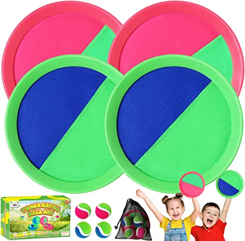 ZMLM Klettballspiel Klettball für Kinder Set, Strandspielzeug Ballspiele für Erwachsene Draußen Wasserdicht Garten Outdoor Strand Spielzeug Spiele für Junge Mädchen ab 3 4 5 6 7 8 9 Jahren Geschenke von ZMLM