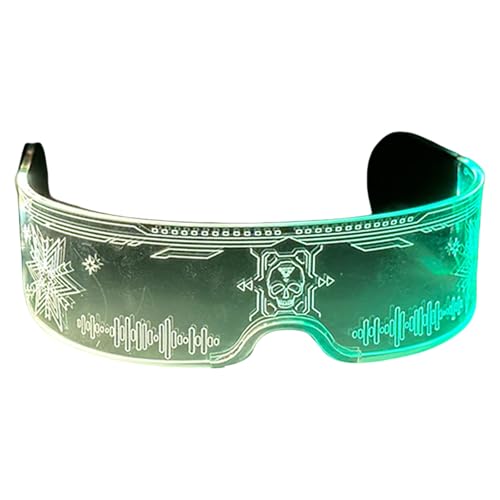 ZMYING Beleuchtete Nachtclub-Brille, LED, blinkende Brille, Halloween-Dekoration, Brille für Geburtstage, Festivals und Nachtclub von ZMYING