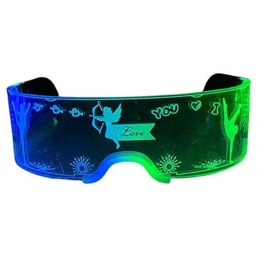 ZMYING Beleuchtete Nachtclub-Brille, LED, blinkende Brille, Halloween-Dekoration, Brille für Geburtstage, Festivals und Nachtclub ZMYING Beleuchtete Nachtclub-Brille, LED, blinkende Brille, Halloween-Dekoration, Brille für Geburtstage, Festivals und Nachtclub von ZMYING