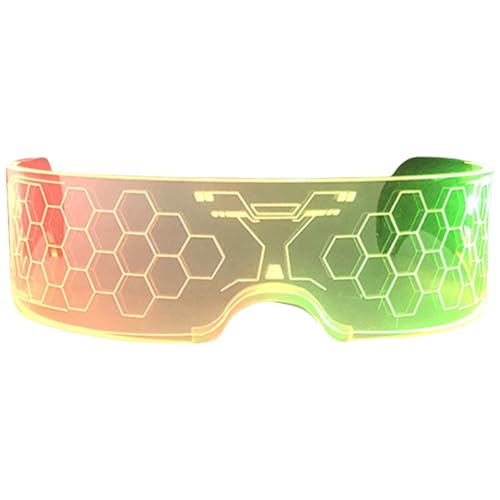 ZMYING Beleuchtete Nachtclub-Brille, LED, blinkende Brille, Halloween-Dekoration, Brille für Geburtstage, Festivals und Nachtclub ZMYING Beleuchtete Nachtclub-Brille, LED, blinkende Brille, Halloween-Dekoration, Brille für Geburtstage, Festivals und Nachtclub von ZMYING
