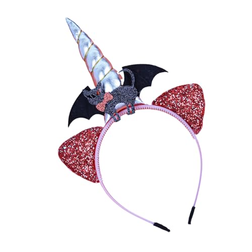 ZMYING Halloween-Kürbis-Stirnband, Totenkopf, Bühne, Kopfbedeckung, Horn, Halloween-Party-Requisiten, Horn, Geschenk, Stirnband, Requisiten von ZMYING