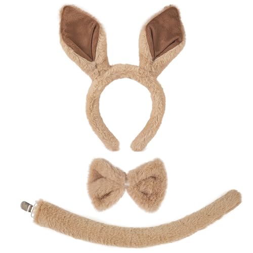 ZMYING Modische Tierohr-Haarbänder, Plüsch, Cosplay-Zubehör, Cartoon-Kopfschmuck für Kinder und Erwachsene, Geburtstagsparty von ZMYING