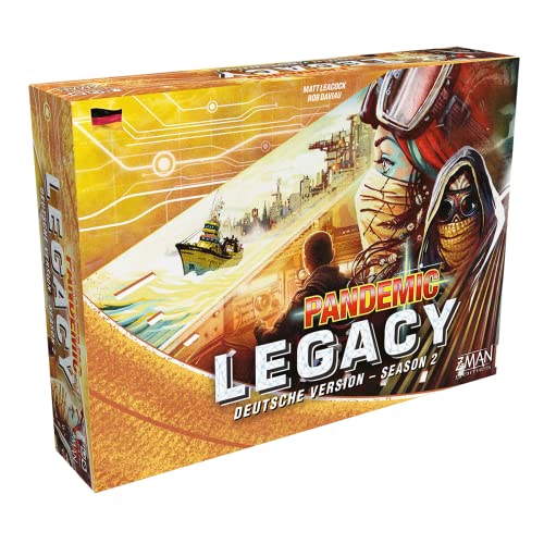 ZMan | Pandemic: Legacy – Season 2 (gelb) | Kennerspiel | Sonderpreis 2018 | 2-4 Spieler | Ab 14+ Jahren | 60+ Minuten | Deutsch von Z-Man Games