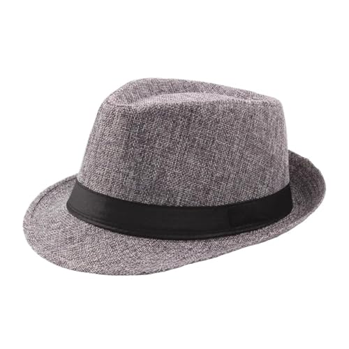 ZNJAMN Zylinder Breite Krempe Männer Strohhut Frauen Sommer Einfarbig Fedoras Jazz Sun Cap FüR Party(Color10) von ZNJAMN