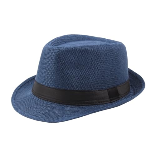 ZNJAMN Zylinder Breite Krempe Männer Strohhut Frauen Sommer Einfarbig Fedoras Jazz Sun Cap FüR Party(Color3) von ZNJAMN