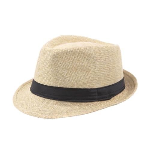 ZNJAMN Zylinder Breite Krempe Männer Strohhut Frauen Sommer Einfarbig Fedoras Jazz Sun Cap FüR Party(Color6) von ZNJAMN