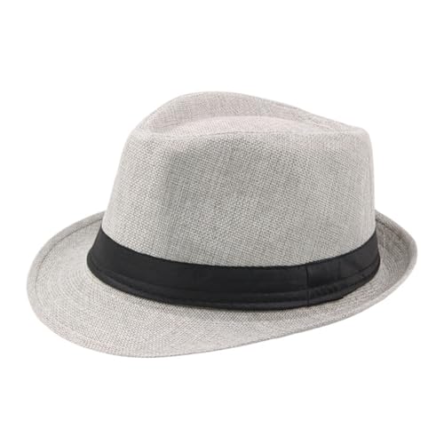 ZNJAMN Zylinder Breite Krempe Männer Strohhut Frauen Sommer Einfarbig Fedoras Jazz Sun Cap FüR Party(Color9) von ZNJAMN
