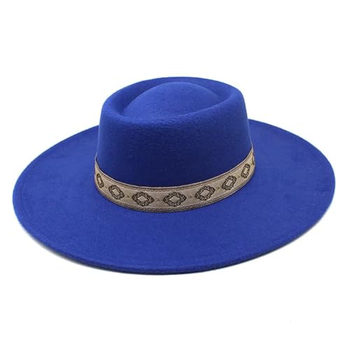 ZNJAMN Zylinder Einfarbige Jazz-Fedora-Mütze mit breiter Krempe, Retro-Kappe FüR Party(Color9) von ZNJAMN