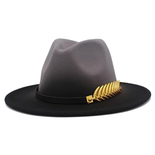 ZNJAMN Zylinder Fedora-Hut Damen Herren Filzhüte Breite Krempe Kappen FüR Party(Color3) von ZNJAMN