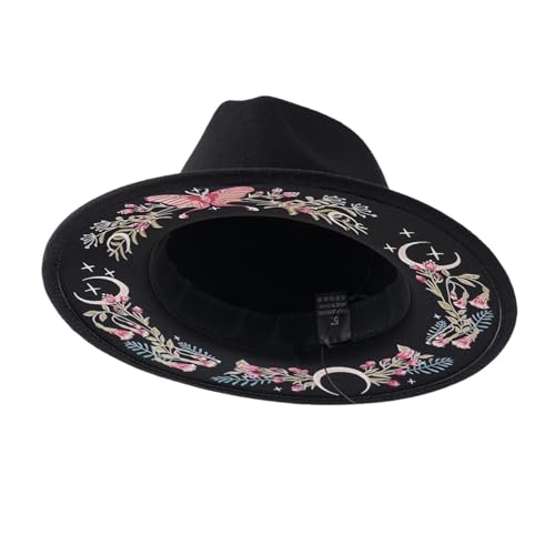 ZNJAMN Zylinder Fedora Hut Frauen Männer Persönlichkeit Herbst Winter Breiter FüR Party(Color2,M) von ZNJAMN