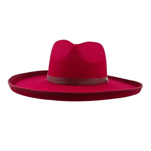 ZNJAMN Zylinder Fedora-Hut for Damen und Herren, Jazzhüte mit großer Krempe FüR Party(Color2) von ZNJAMN