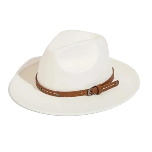 ZNJAMN Zylinder Fedora-Hut for Damen und Herren, Winter, Herbst, Kirche, Jazz-Hüte, flache Krempe, Filzhut FüR Party(Color7) von ZNJAMN
