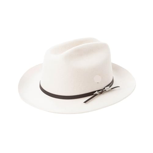 ZNJAMN Zylinder Fedora-Hut mit Wollgürtel, Retro-Hut breiter Krempe, Herrenhut, Zylinder FüR Party(Color 5) von ZNJAMN