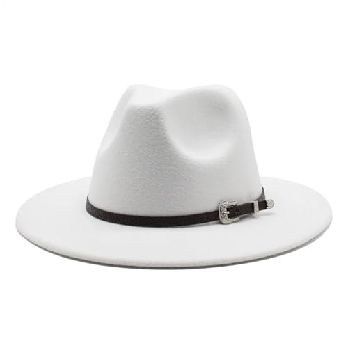 ZNJAMN Zylinder Filz Jazz Fedora Hut for Frauen Männer Gentleman Hochzeit Party FüR Party(Color1) von ZNJAMN