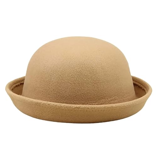 ZNJAMN Zylinder Frauen Mädchen Dome Top Cap Einfarbig Baumwolle Polyester Fedora Hüte FüR Party(Color5) von ZNJAMN