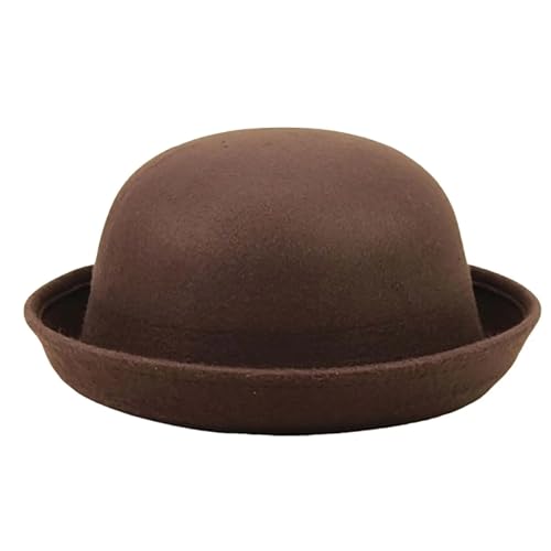 ZNJAMN Zylinder Frauen Mädchen Dome Top Cap Einfarbig Baumwolle Polyester Fedora Hüte FüR Party(Color8) von ZNJAMN
