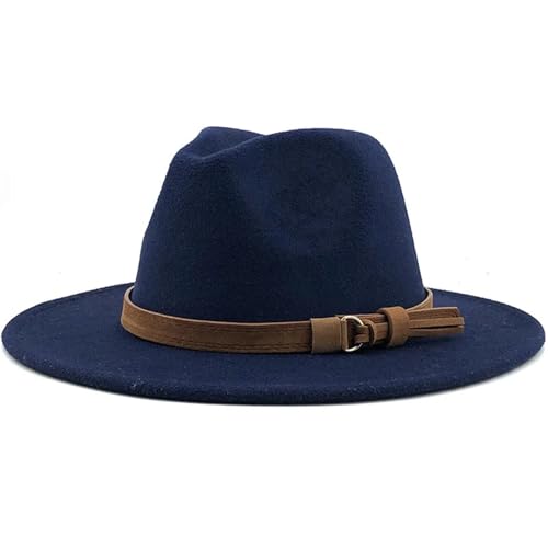 ZNJAMN Zylinder Frauen Männer Wolle Fedora Hut Elegante Dame Winter Herbst Breite Krempe Jazz Kappe FüR Party(Color5) von ZNJAMN