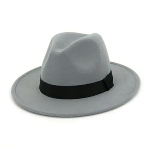 ZNJAMN Zylinder Frauen Winter Klassische Elastische Fedora Hut Unisex Filz Jazz Hüte Elegante Männer Breite Kappe FüR Party(Color5) von ZNJAMN