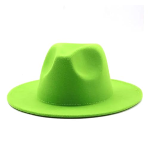 ZNJAMN Zylinder Herbst Winter Damen Bühne Filz Zylinderhut Fedoras Big Krempe Hüte for Frauen Dame FüR Party(Color6) von ZNJAMN