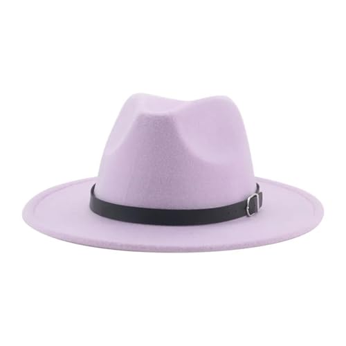 ZNJAMN Zylinder Hüte for Frauen Fedora Hut Männer Caps Solid Casual Dress Formal Vintage Wide Brim Cap FüR Party(Color3) von ZNJAMN