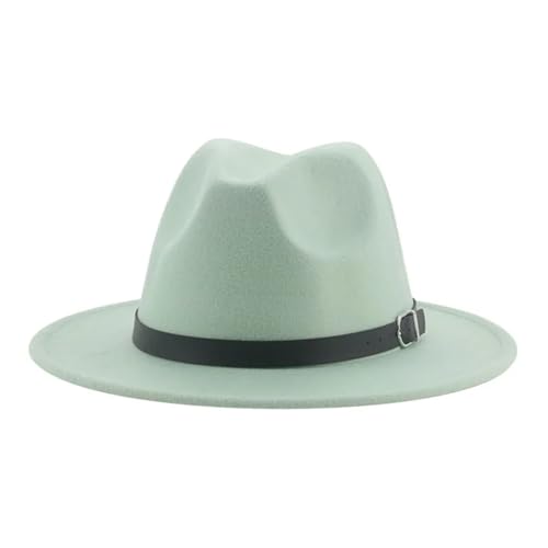ZNJAMN Zylinder Hüte for Frauen Fedora Hut Männer Caps Solid Casual Dress Formal Vintage Wide Brim Cap FüR Party(Color8) von ZNJAMN
